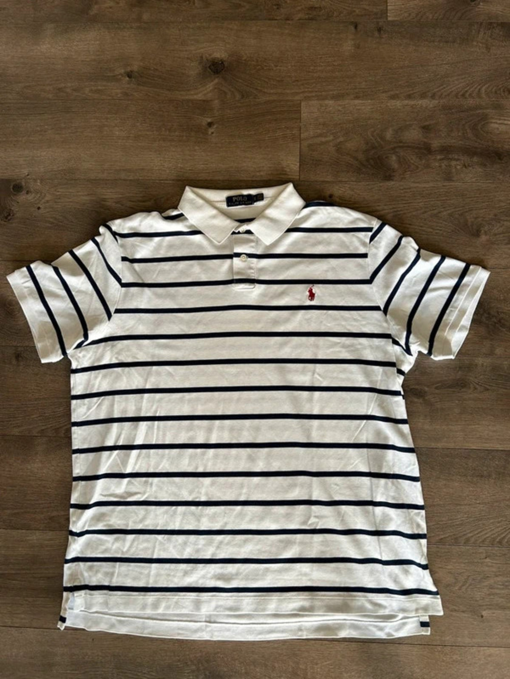 Striped white polo Ralph Lauren xl